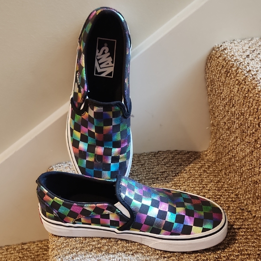 Vans Multicolor Checkered Slip-On Shoes